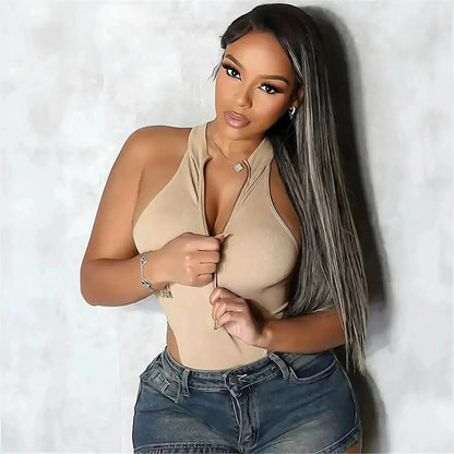 Body Taille Haute Sans Manches - Saylana