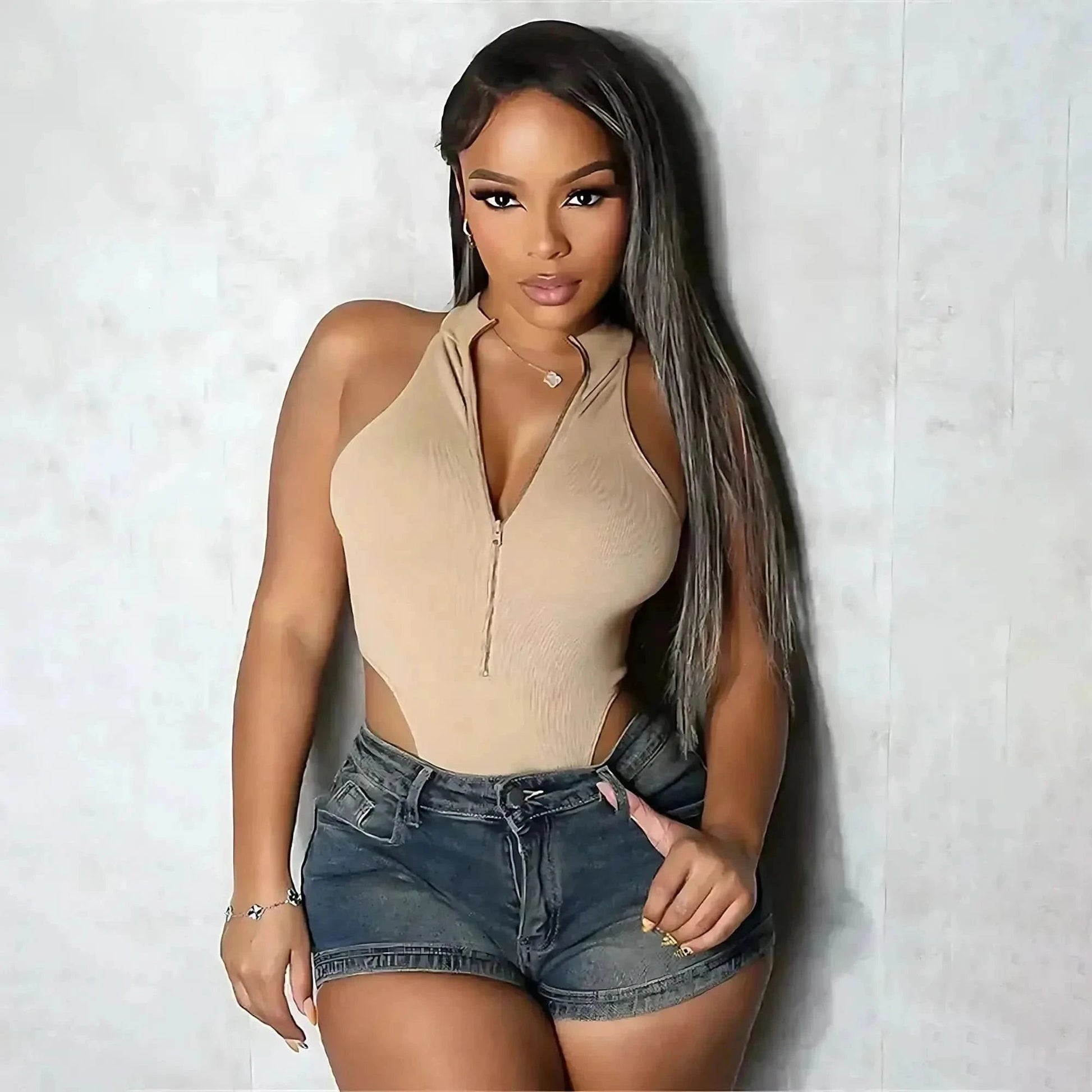 Body Taille Haute Sans Manches - Saylana