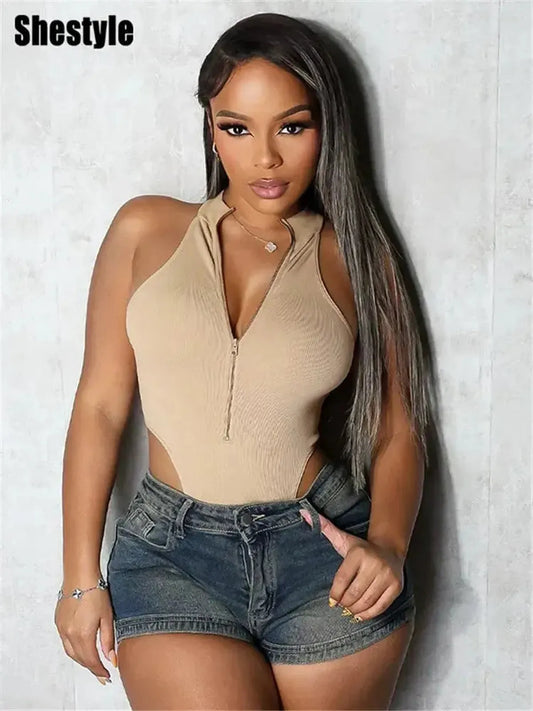 Body Taille Haute Sans Manches-Saylana