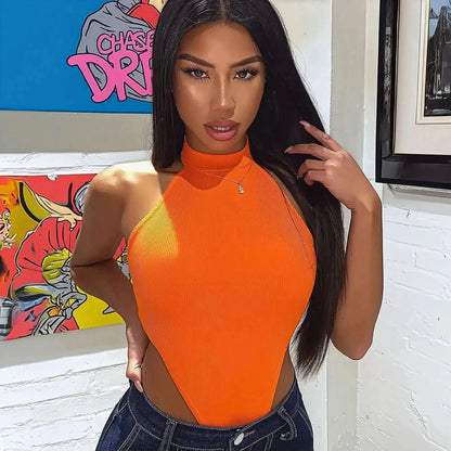 Bodycon Dos Nu Sans Manches - Saylana