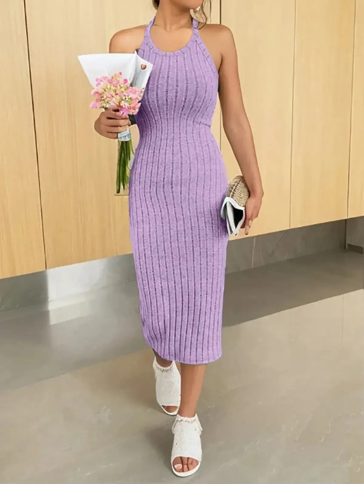 Bodycon Taille Haute Élégante-Saylana