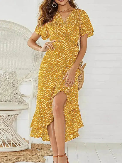 Boho Fleurie Fendue-Saylana