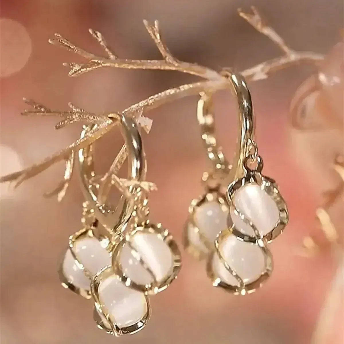 Boucles Longues Perles & Fleurs-Saylana