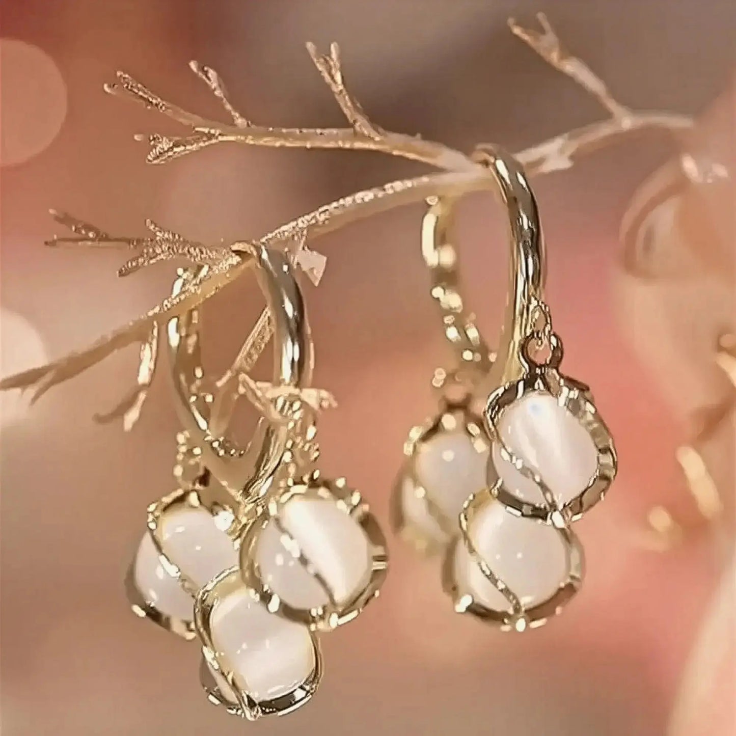 Boucles Longues Perles & Fleurs - Saylana