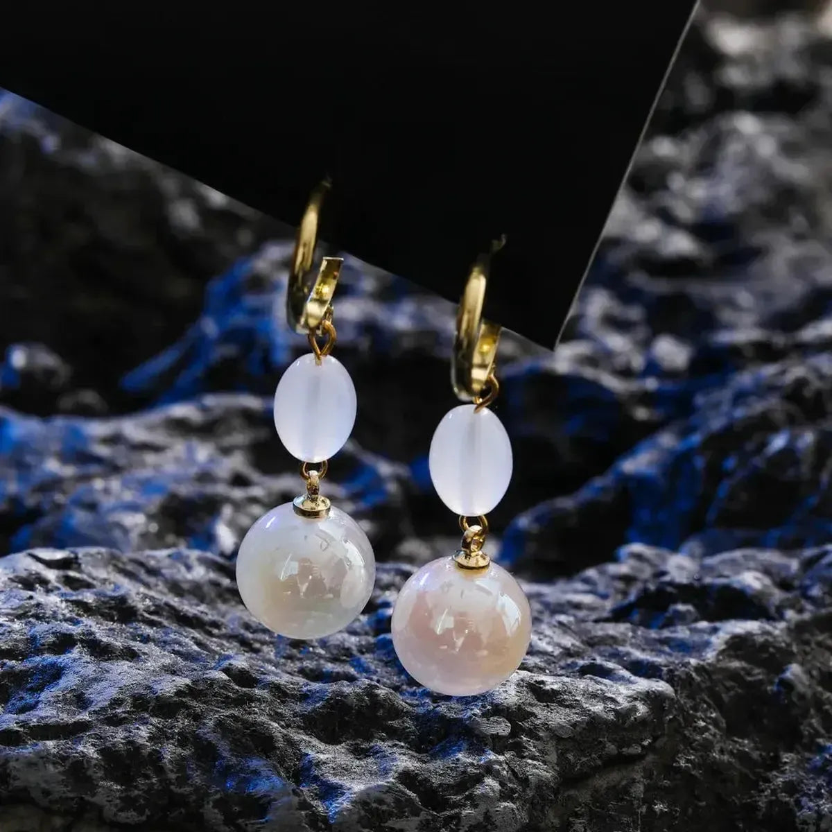 Boucles Longues Perles & Fleurs-Saylana
