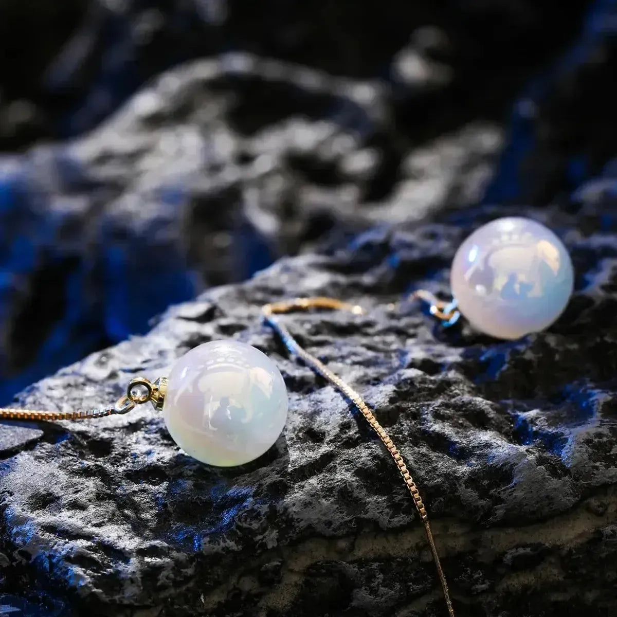 Boucles Longues Perles & Fleurs-Saylana