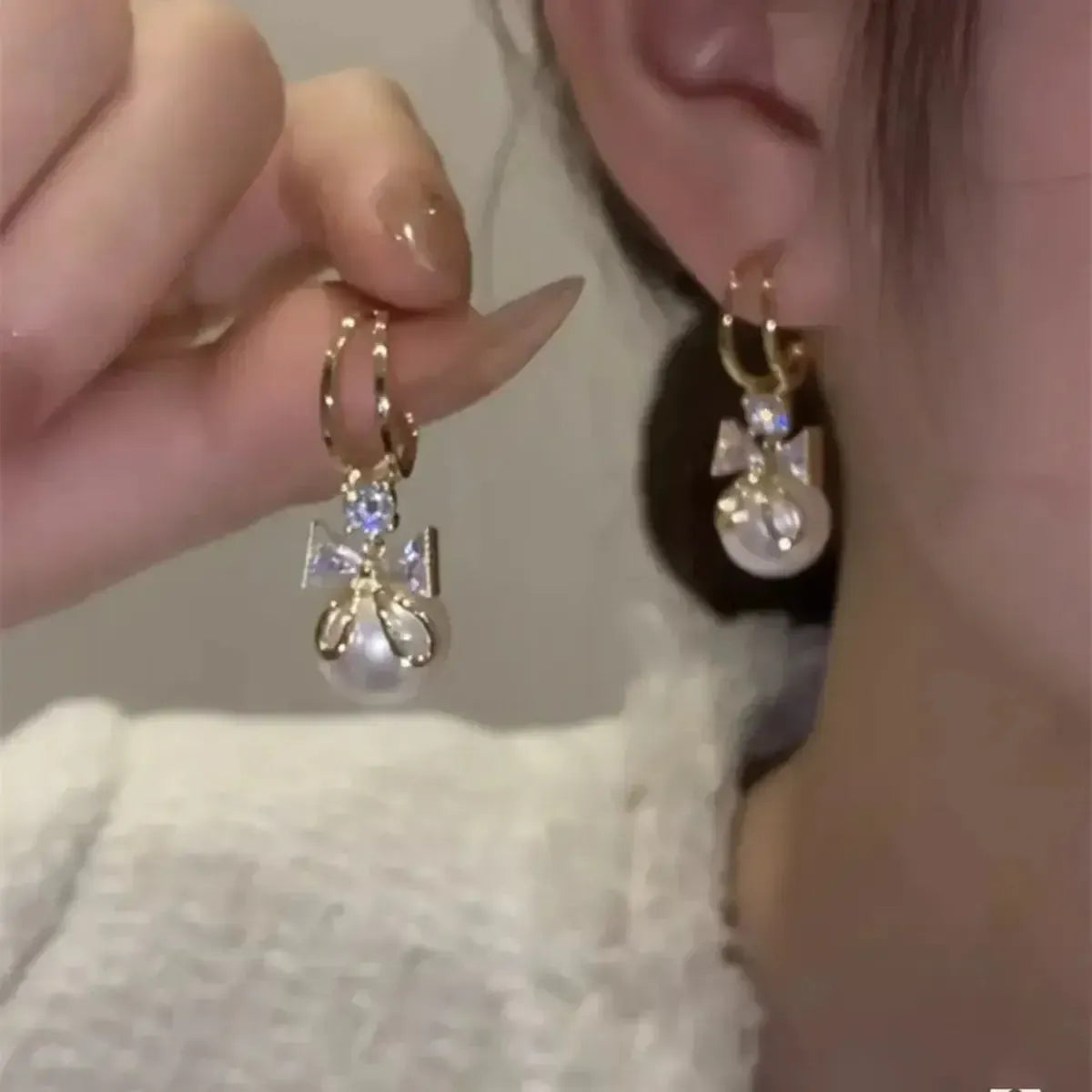 Boucles Longues Perles & Fleurs-Saylana