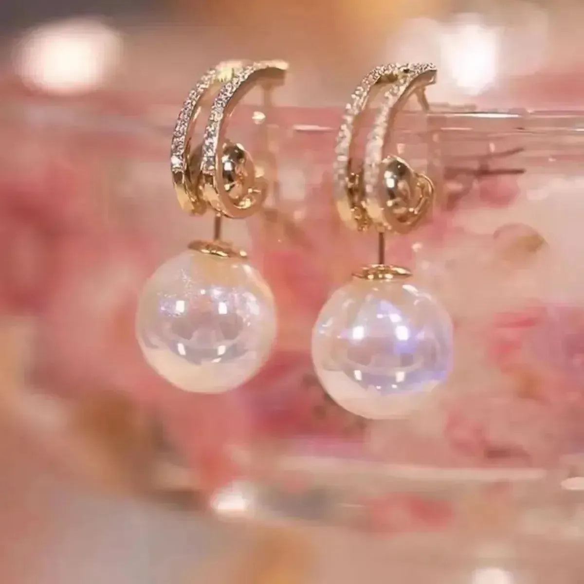 Boucles Longues Perles & Fleurs-Saylana