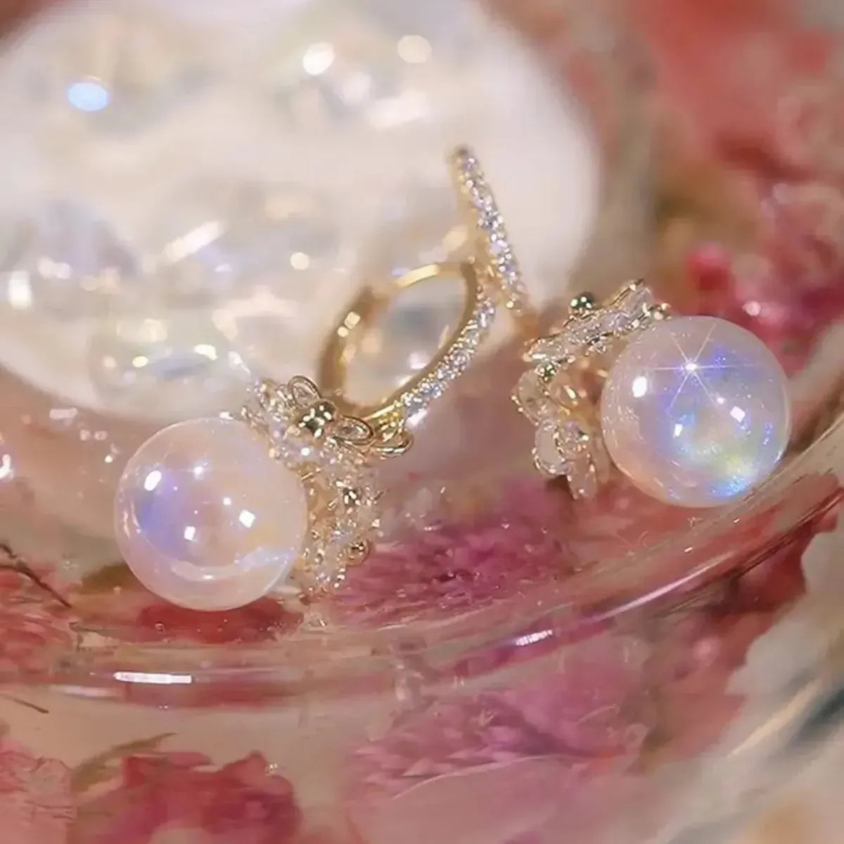 Boucles Longues Perles & Fleurs-Saylana