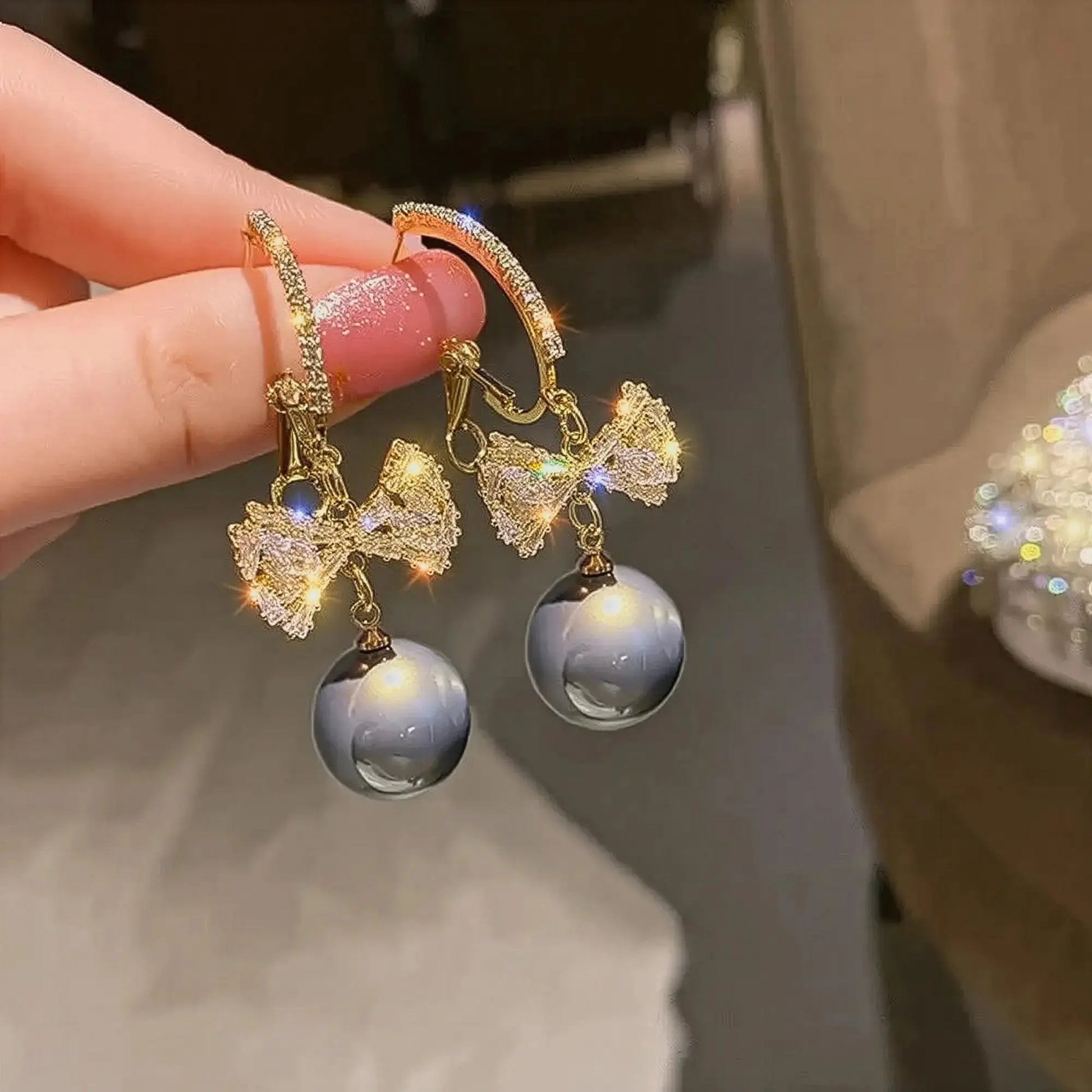 Boucles Longues Perles & Fleurs - Saylana