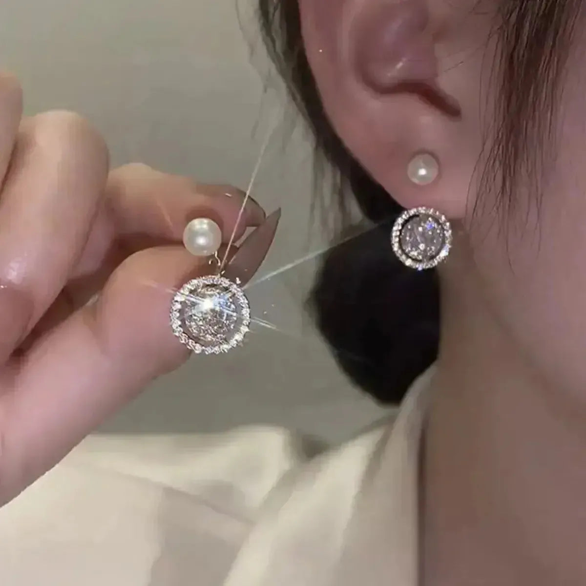 Boucles Longues Perles & Fleurs-Saylana