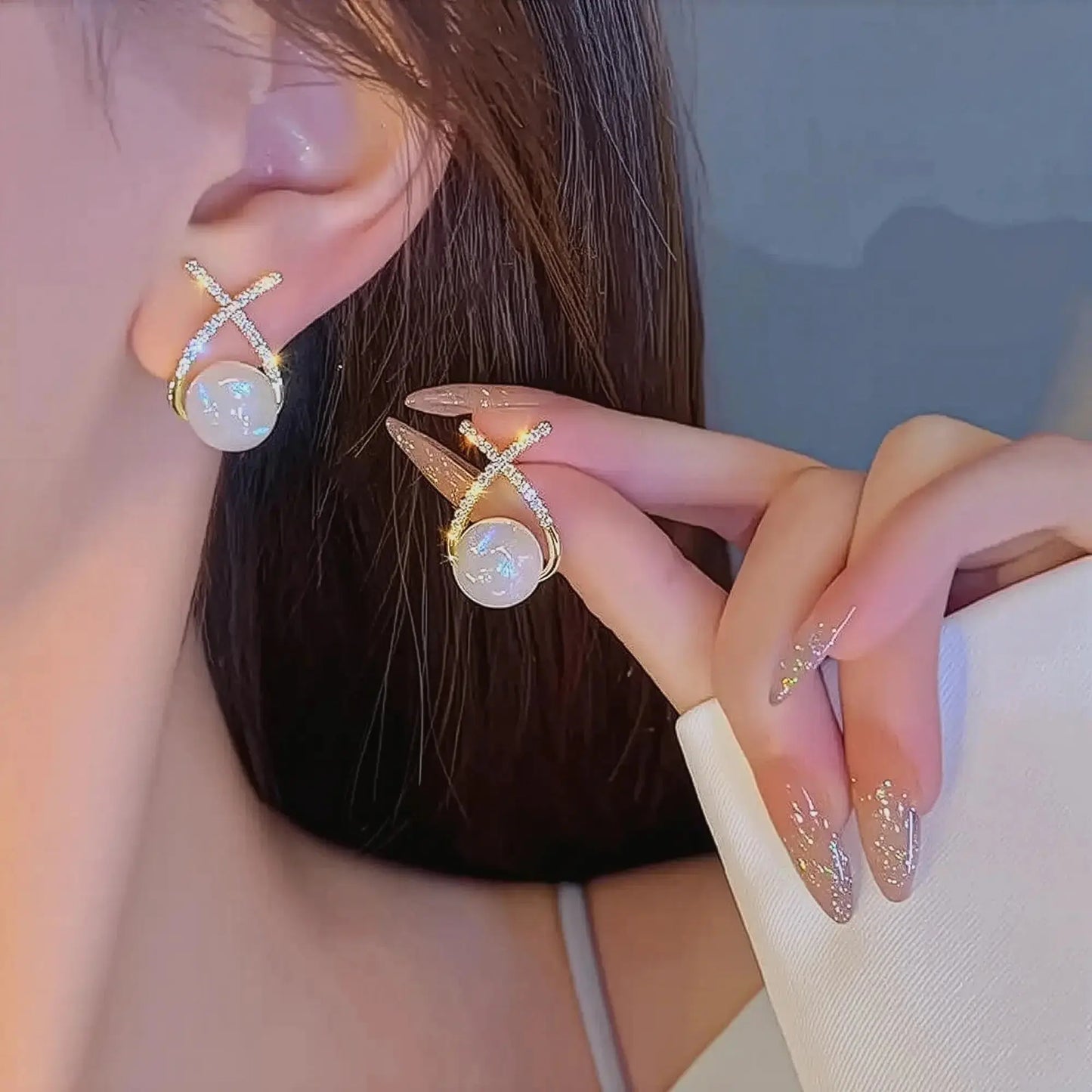 Boucles Longues Perles & Fleurs - Saylana