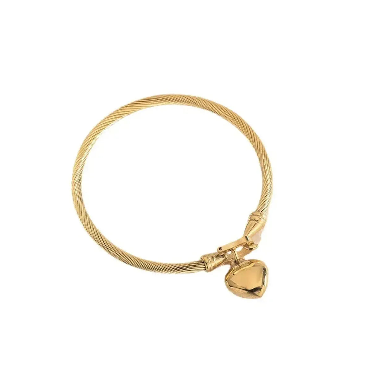 Bracelet Cœur Acier Doré 18K-Saylana