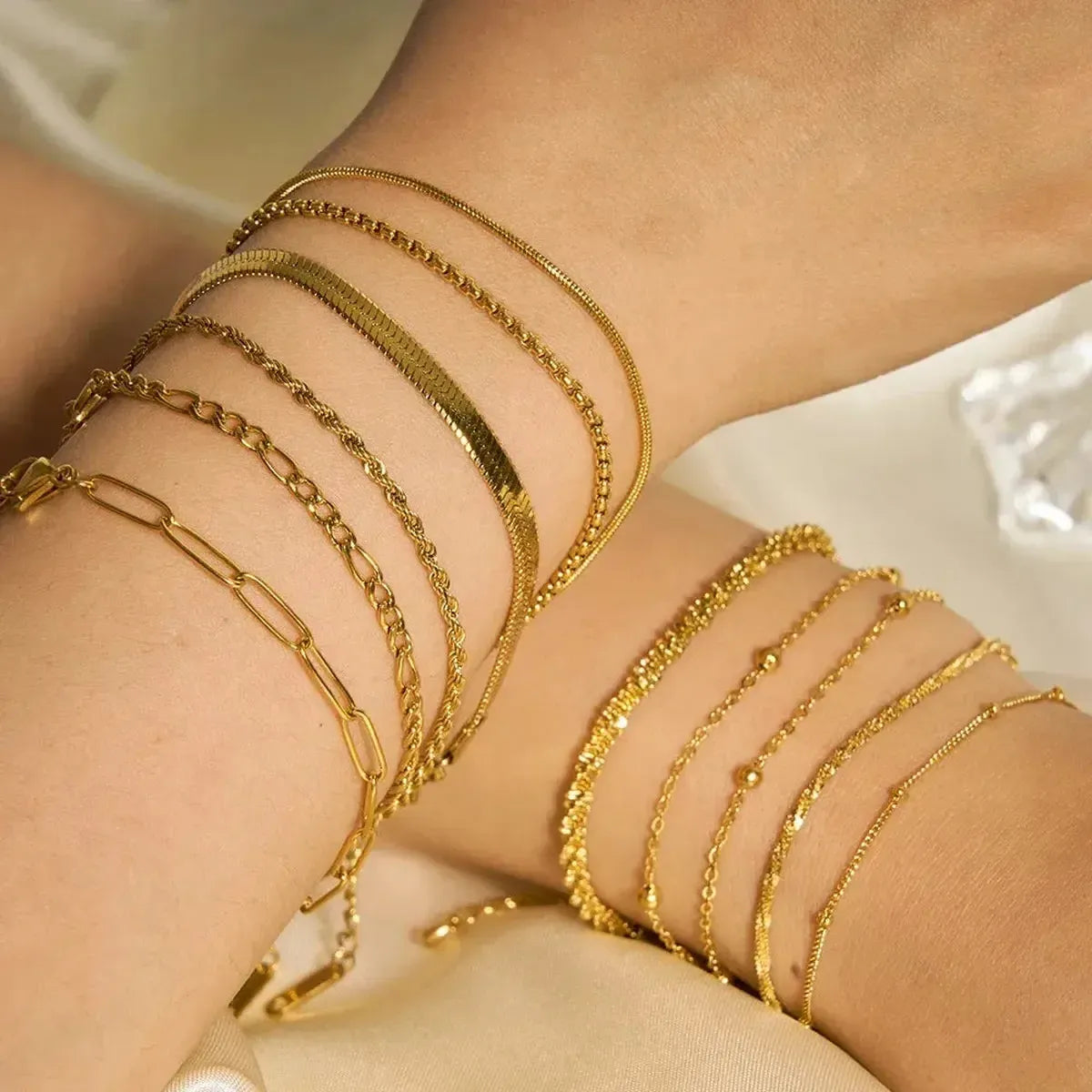 Bracelet Twist Acier Doré-Saylana