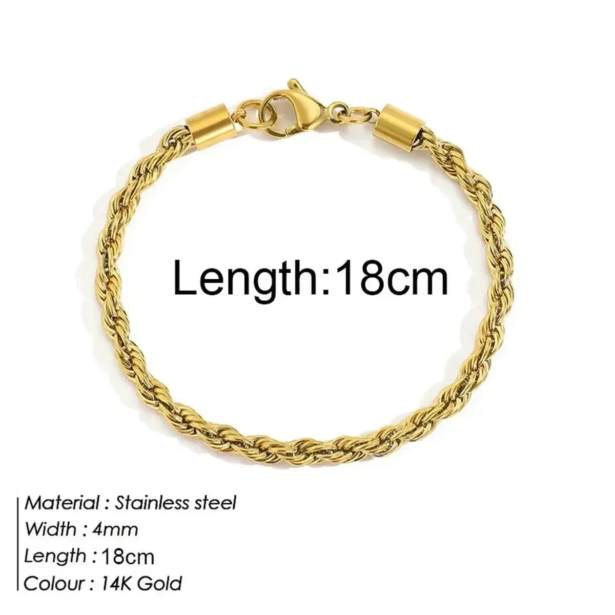 Bracelet Twist Acier Doré-Saylana