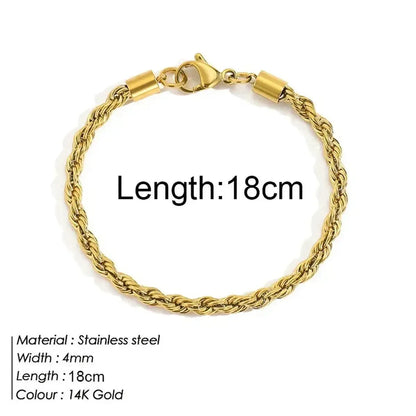 Bracelet Twist Acier Doré-Saylana
