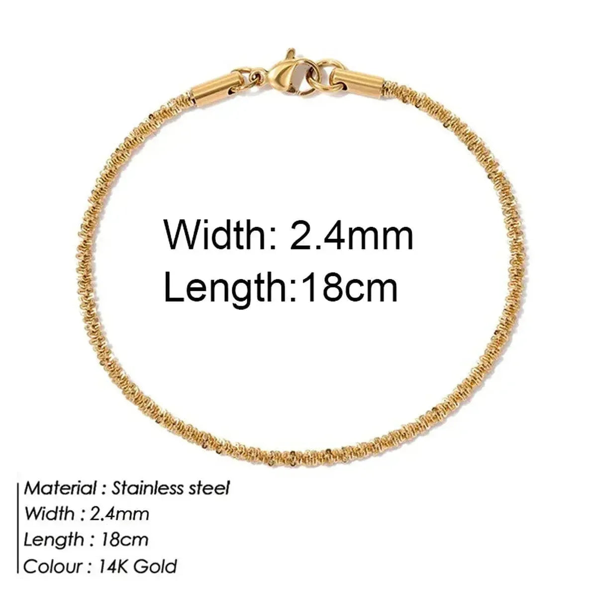 Bracelet Twist Acier Doré-Saylana