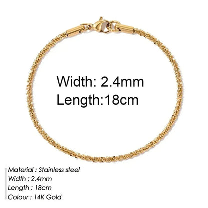 Bracelet Twist Acier Doré-Saylana