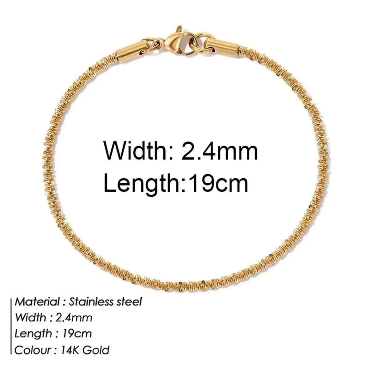 Bracelet Twist Acier Doré-Saylana