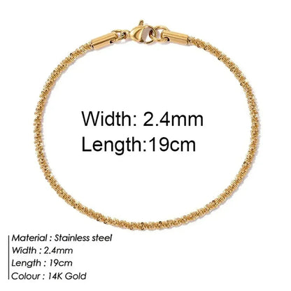 Bracelet Twist Acier Doré-Saylana