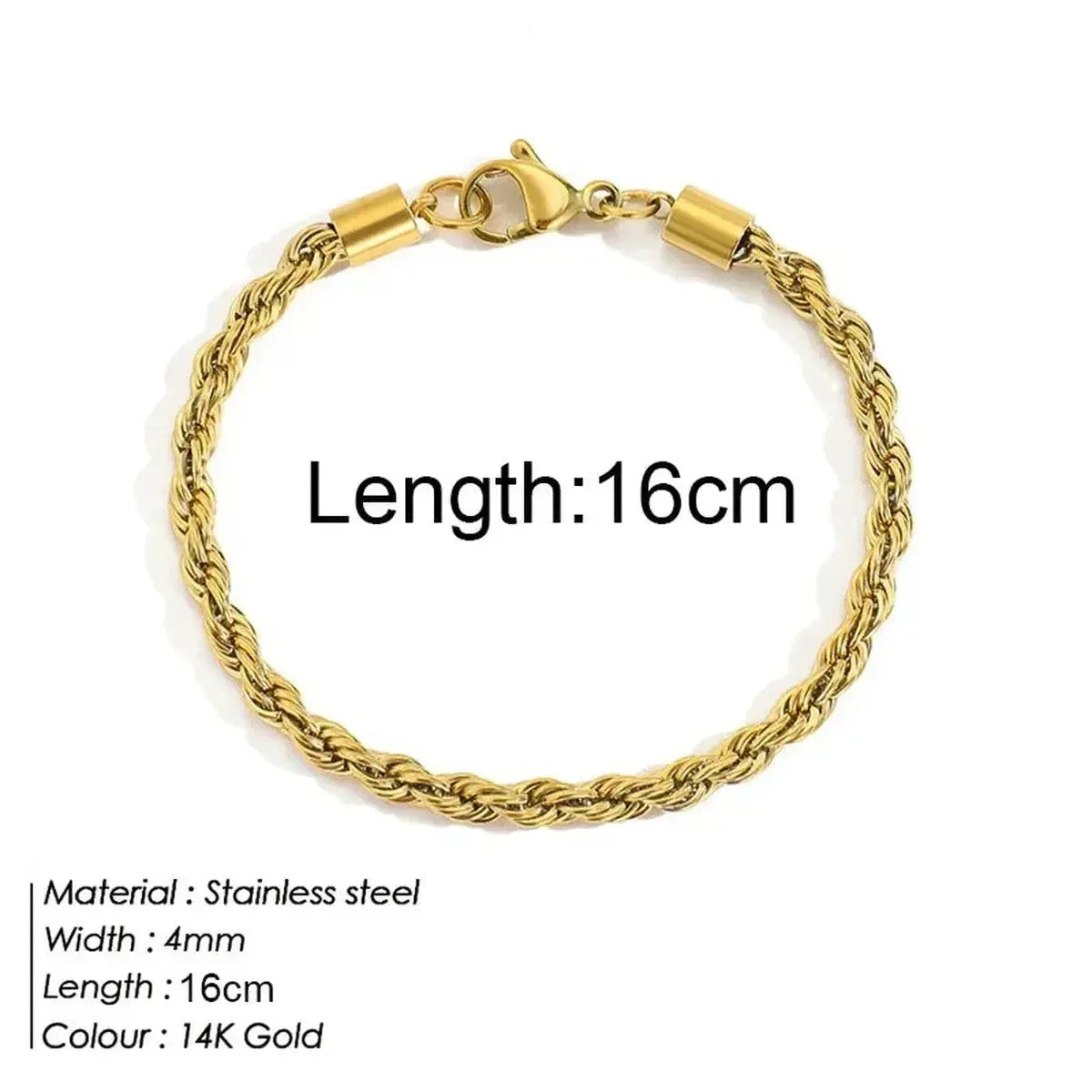 Bracelet Twist Acier Doré-Saylana
