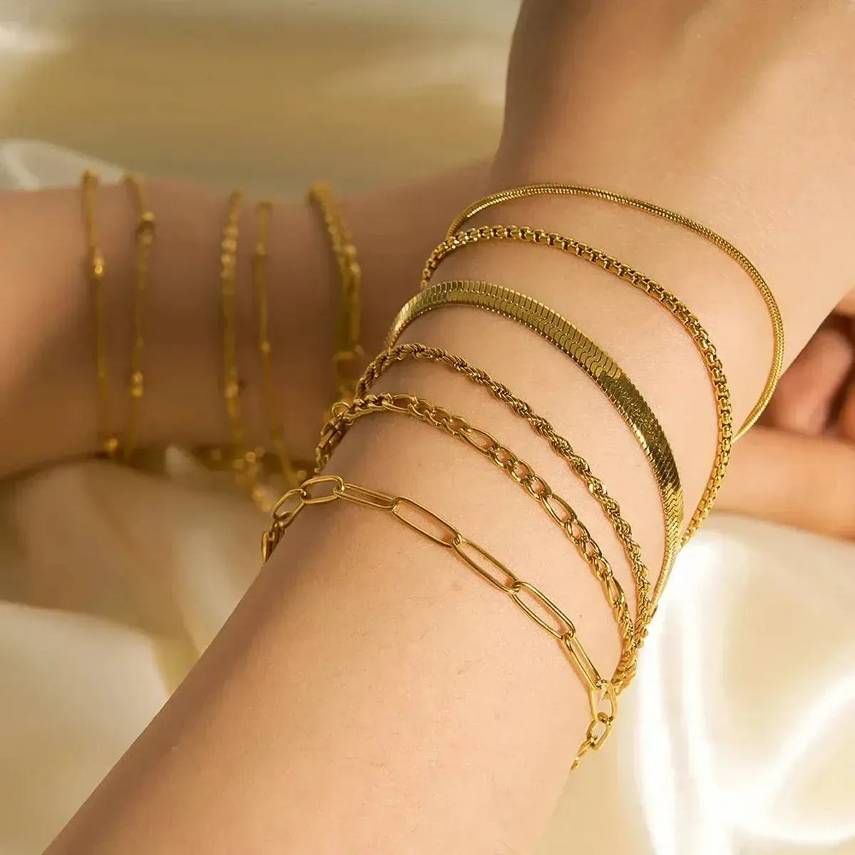 Bracelet Twist Acier Doré-Saylana