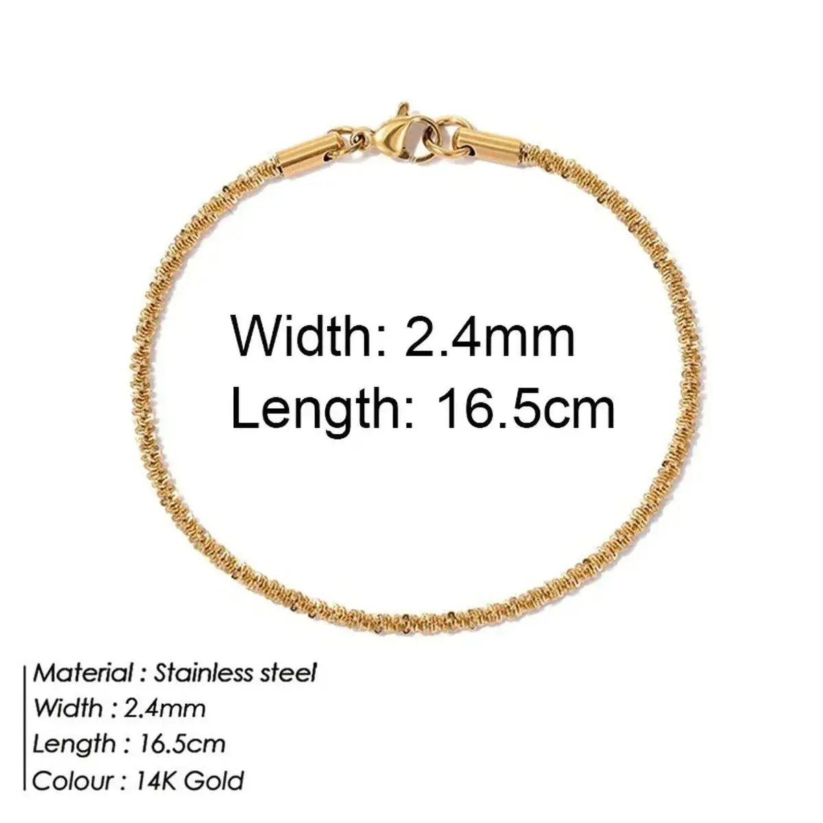 Bracelet Twist Acier Doré-Saylana