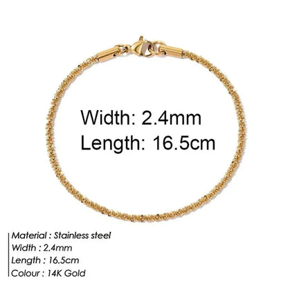 Bracelet Twist Acier Doré-Saylana