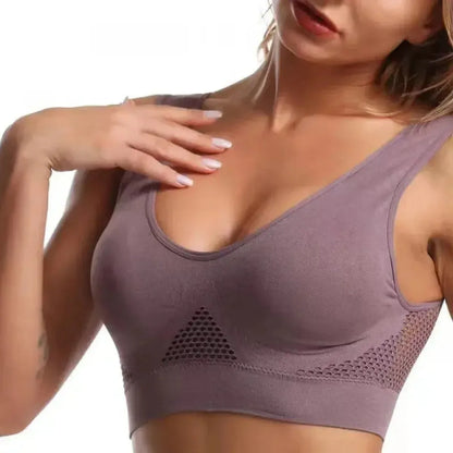 Brassière Sport Noir Femme Grand Taille-Saylana