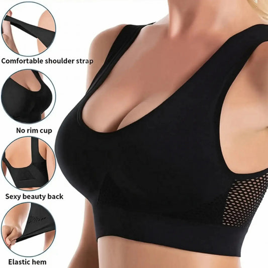 Brassière Sport Noir Femme Grand Taille - Saylana