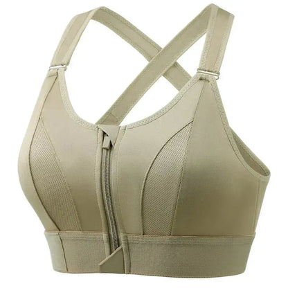 Brassière Sport Zippée Femme Maintien Fort-Saylana