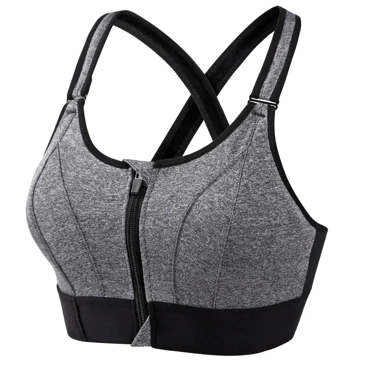 Brassière Sport Zippée Femme Maintien Fort-Saylana