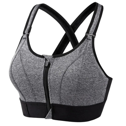 Brassière Sport Zippée Femme Maintien Fort-Saylana