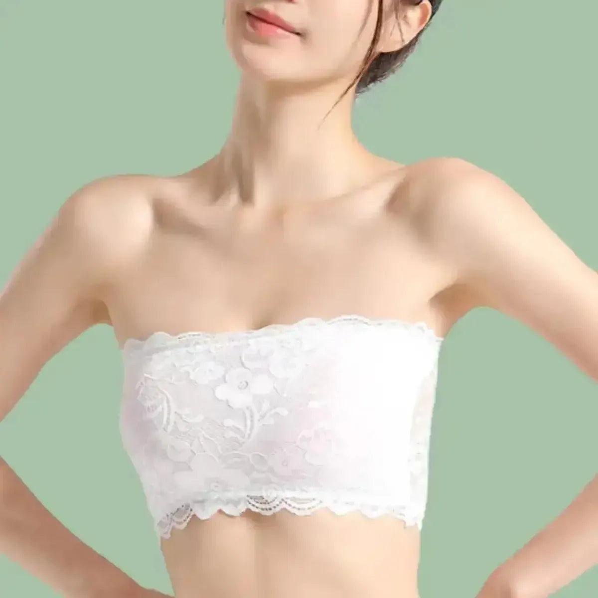 Bustier Dentelle Sans Bretelles-Saylana