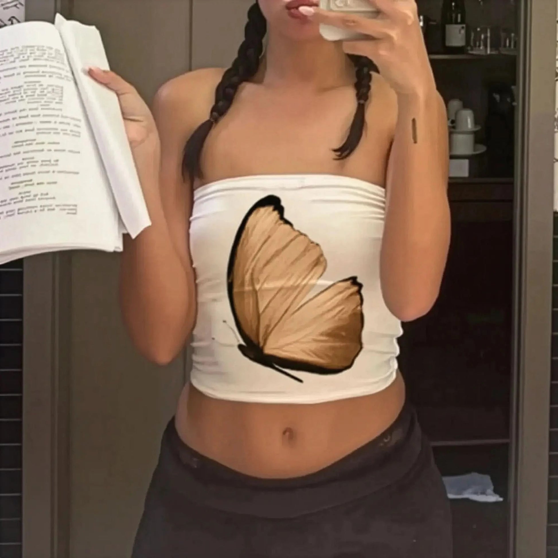 Bustier imprimé floral moulant - Saylana