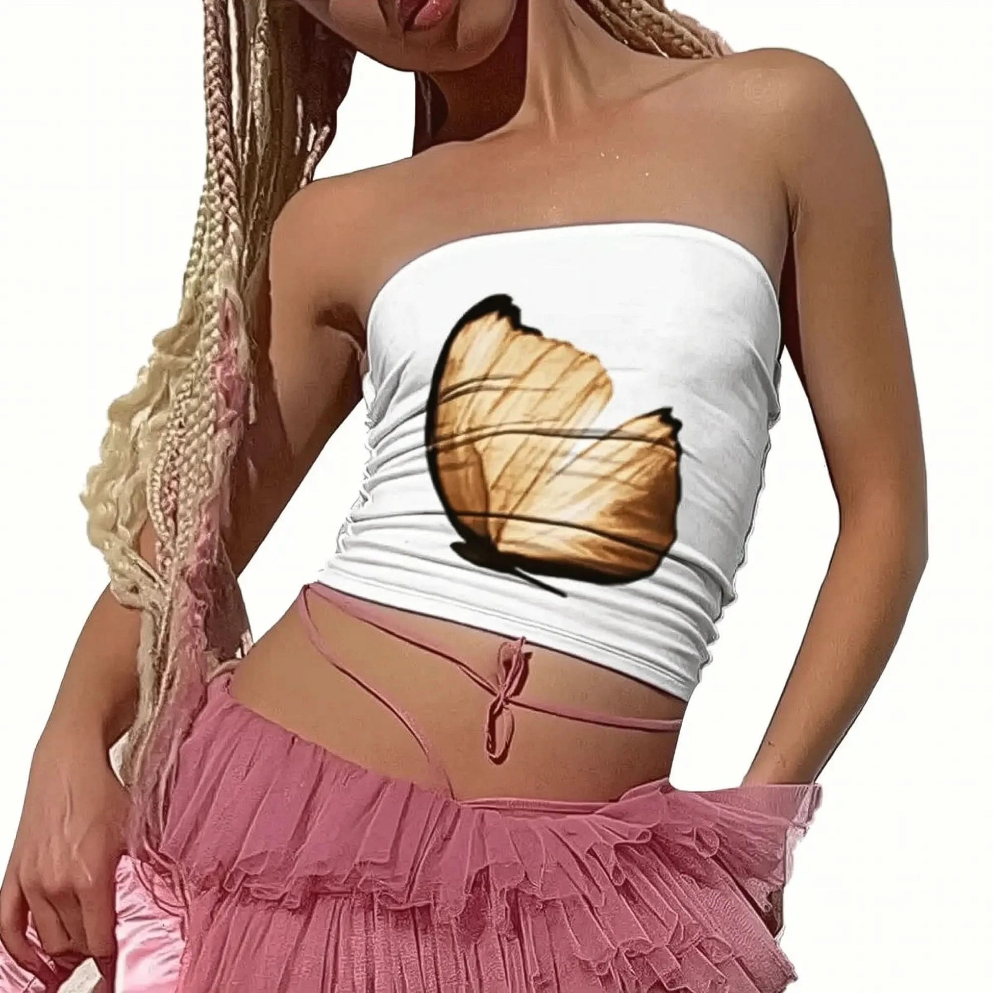 Bustier imprimé floral moulant - Saylana