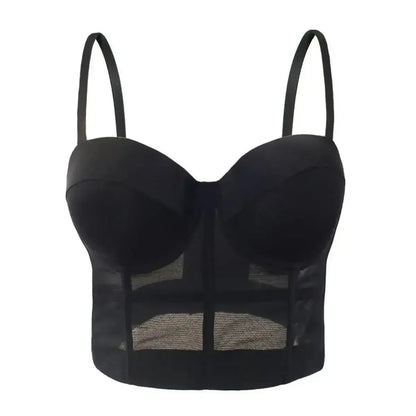 Bustier Noir Transparent Femme-Saylana