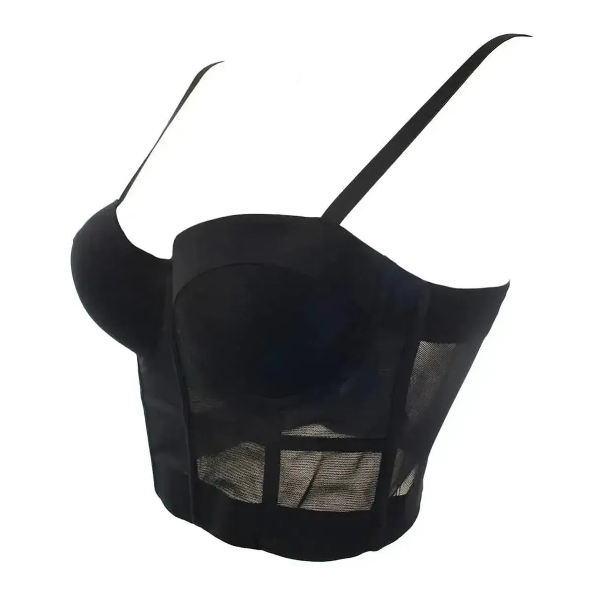 Bustier Noir Transparent Femme-Saylana