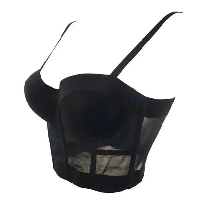 Bustier Noir Transparent Femme-Saylana