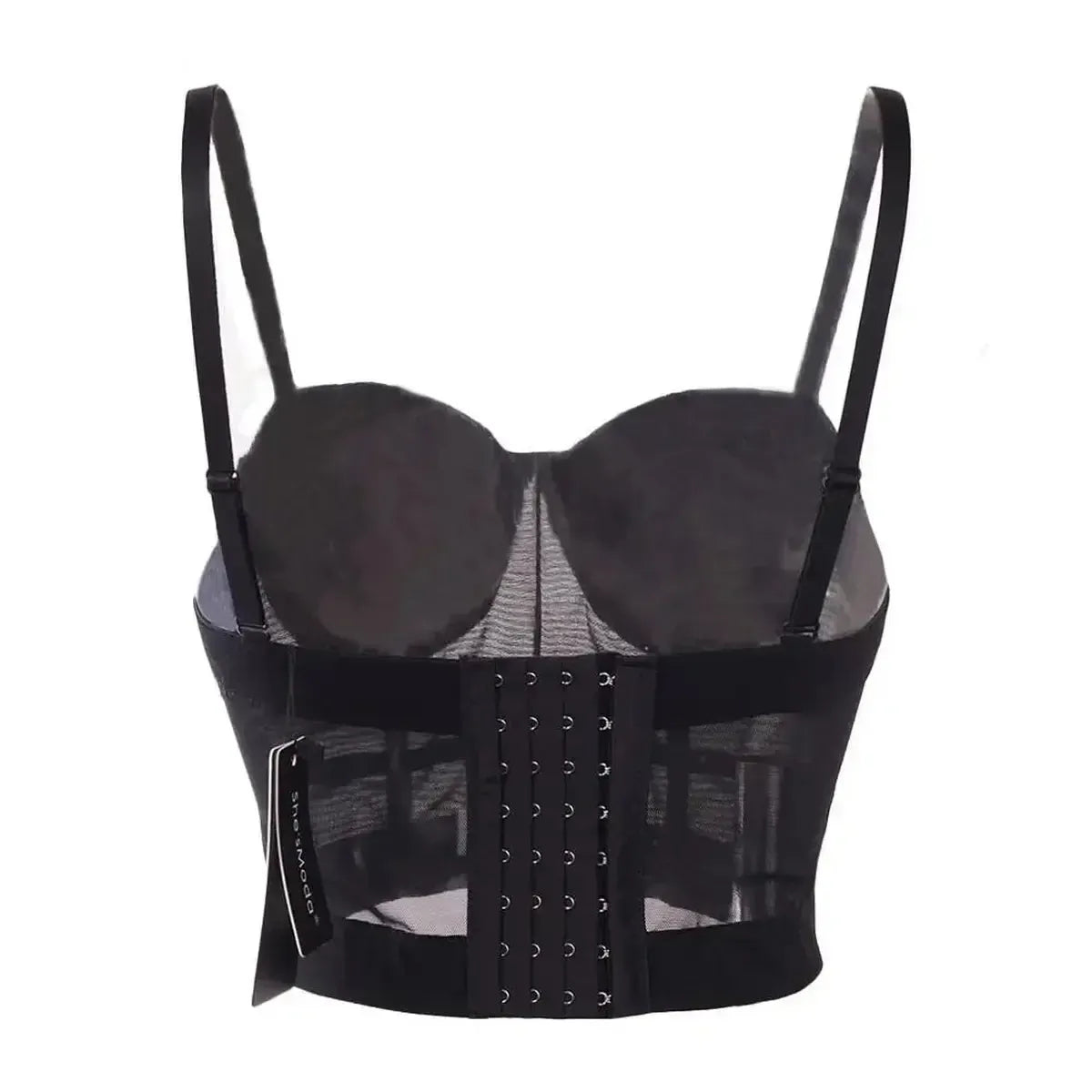 Bustier Noir Transparent Femme-Saylana