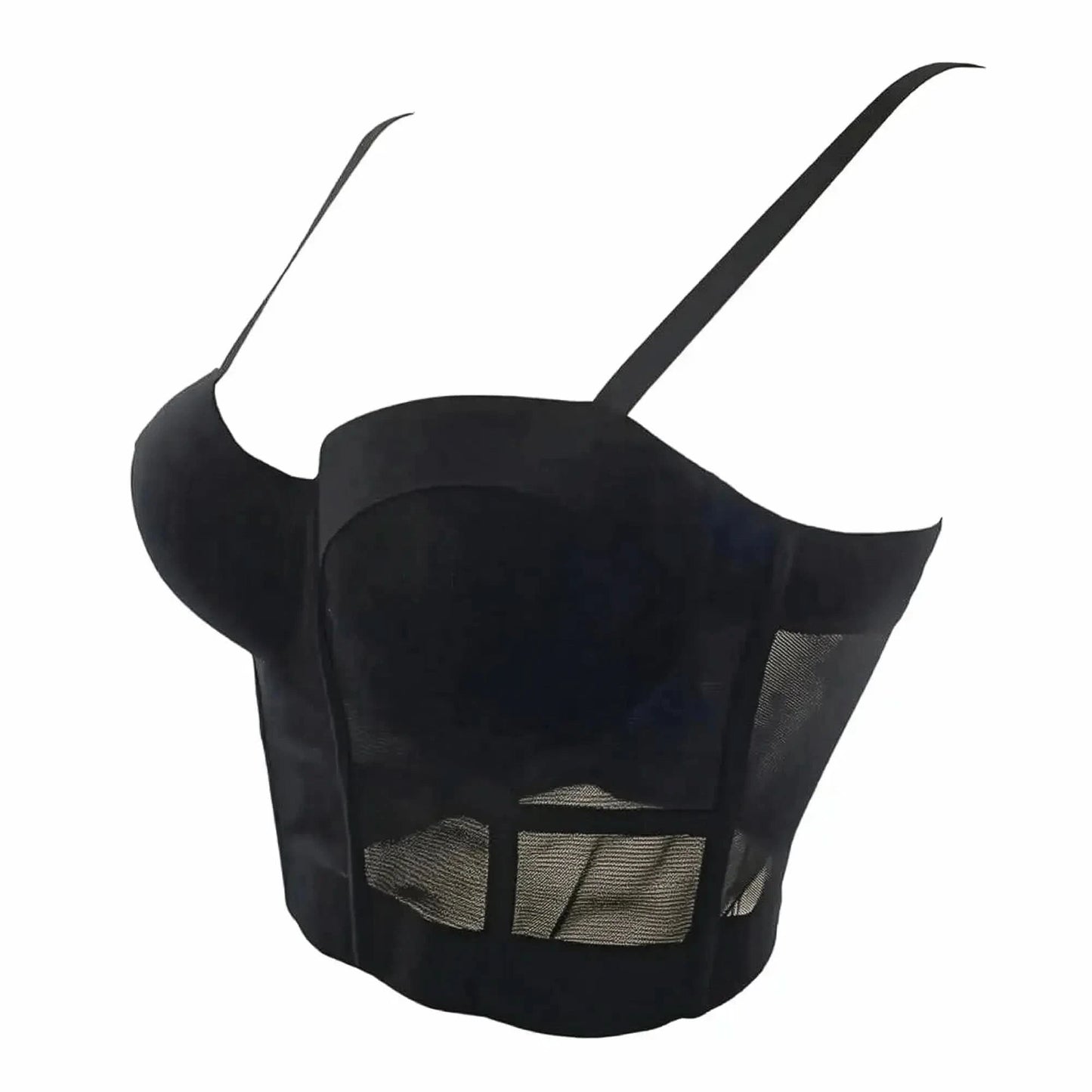 Bustier Noir Transparent Femme - Saylana