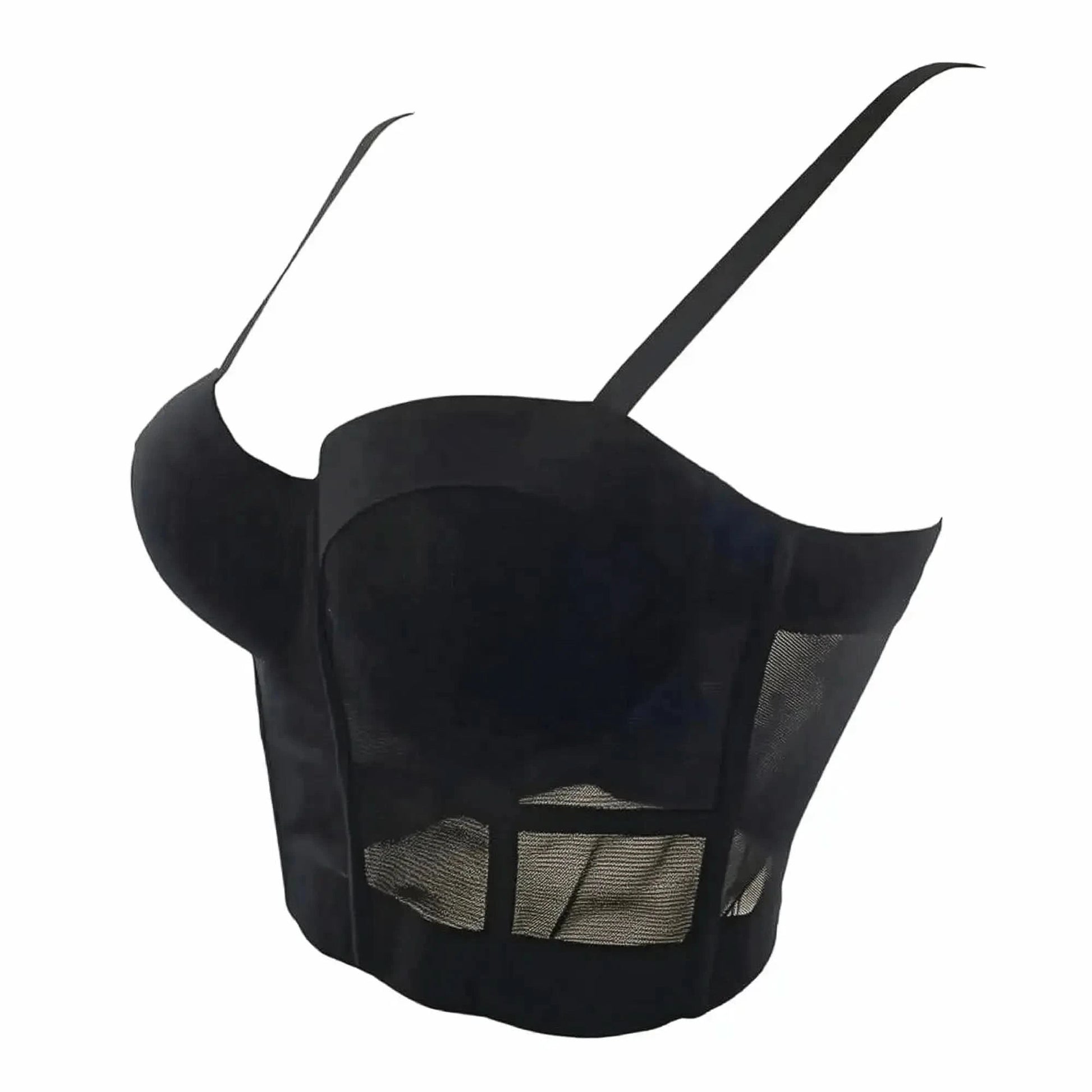 Bustier Noir Transparent Femme - Saylana