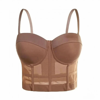 Bustier Noir Transparent Femme - Saylana