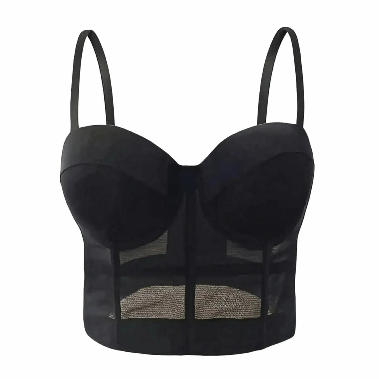 Bustier Noir Transparent Femme - Saylana