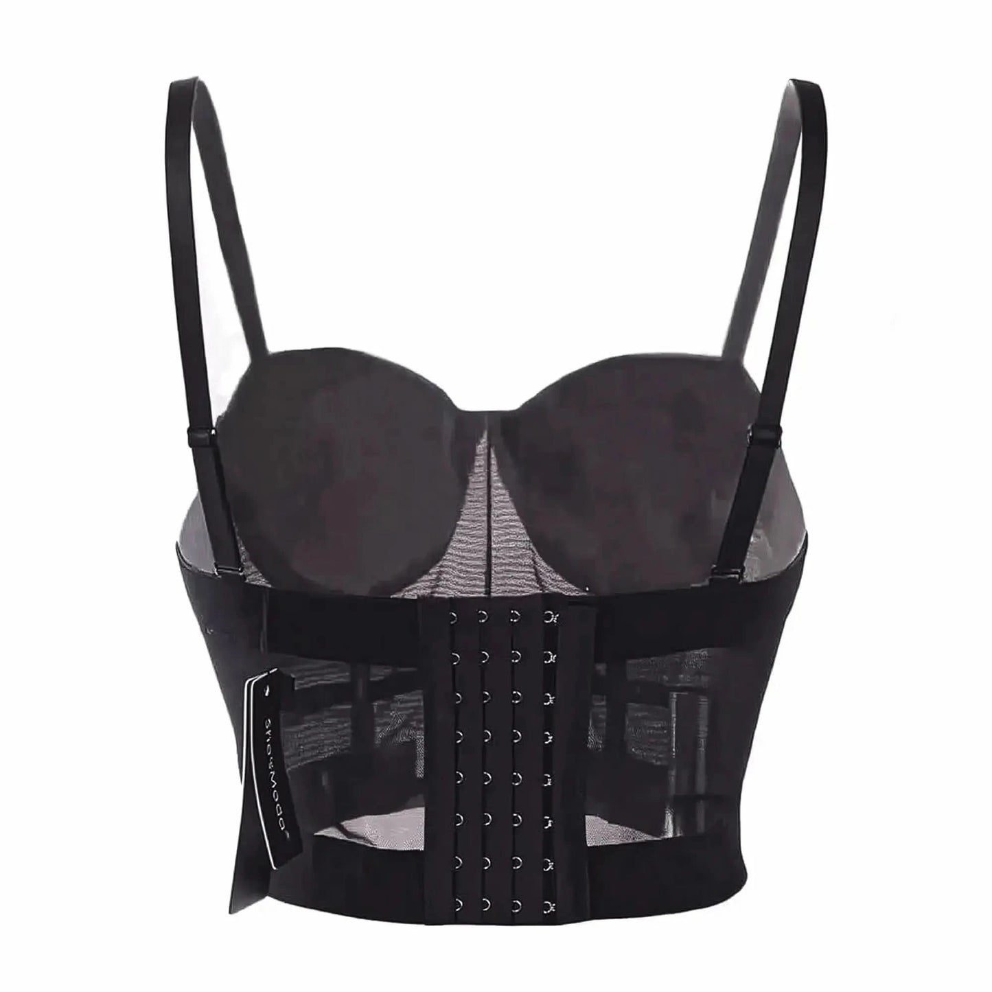 Bustier Noir Transparent Femme - Saylana
