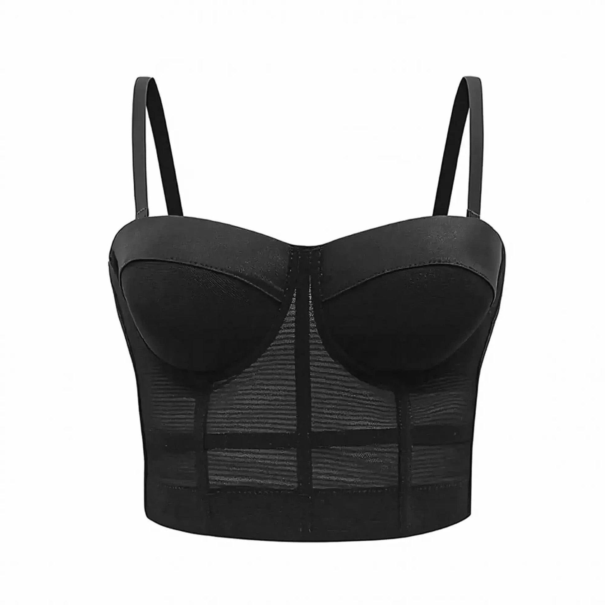 Bustier Noir Transparent Femme - Saylana