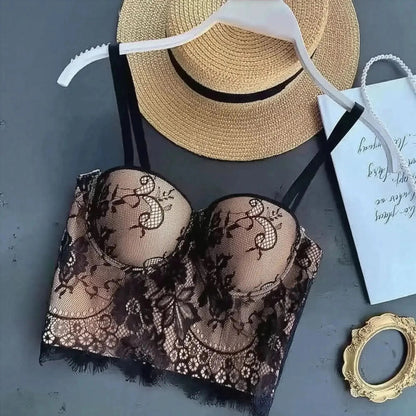 Bustier Noir Transparent Femme - Saylana