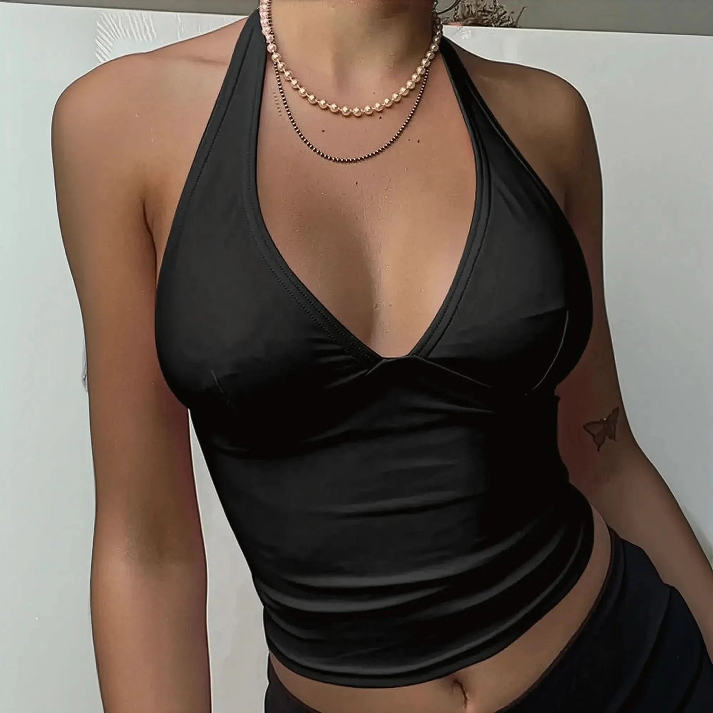 Camisole dos nu à col V - Saylana