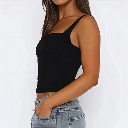 Camisole dos nu plissée slim - Saylana