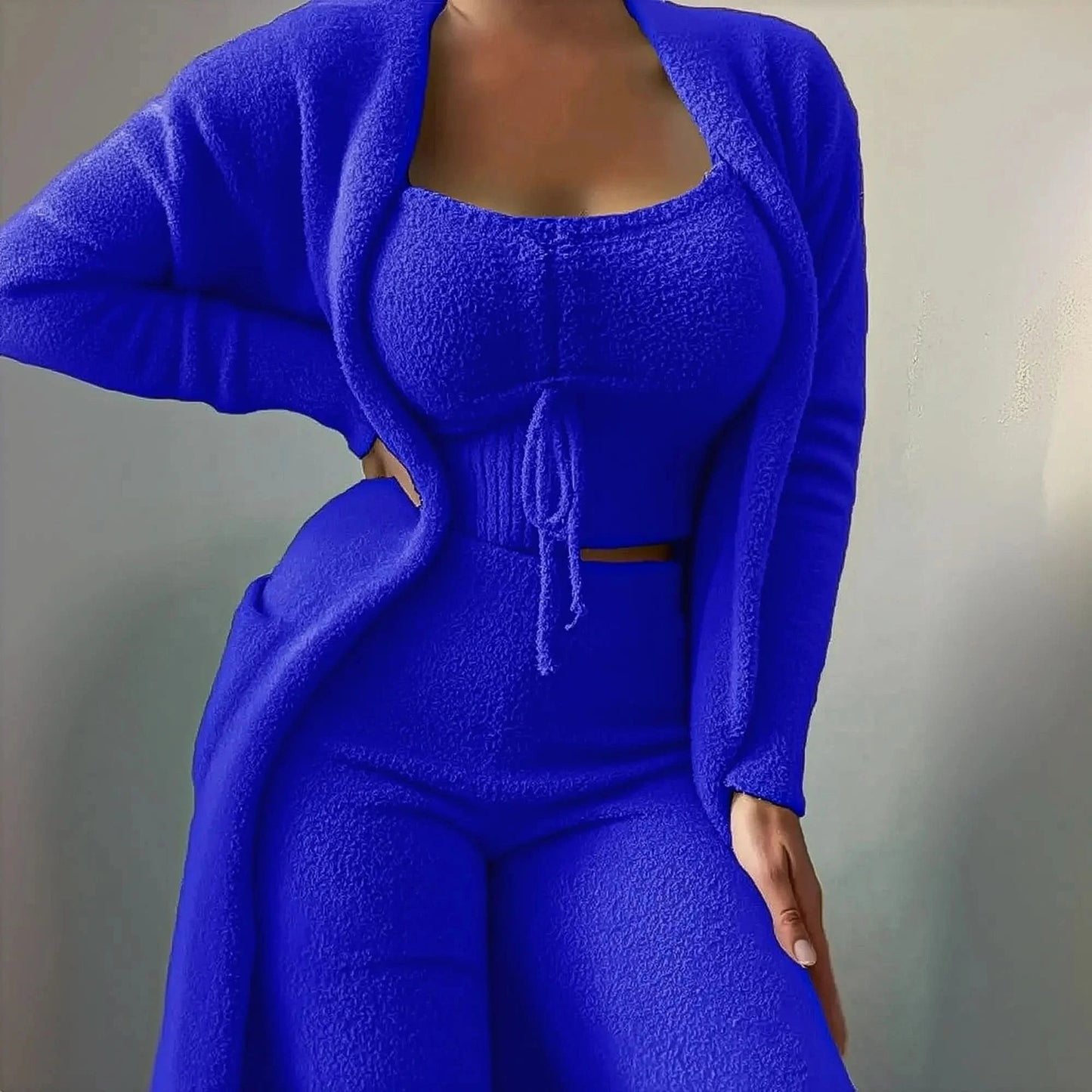 Cardigan Laçage + Top + Pantalon Douillet - Saylana